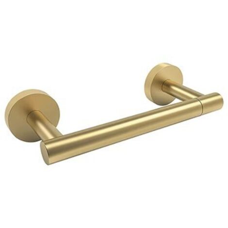 Toilettenpapierhalter aus gebürstetem Gold, 21 x 9 x 5 cm, 1 Doppelsäule, drehbarer Toilettenpapierhalter, bewegliche Wandhalterung aus Edelstahl