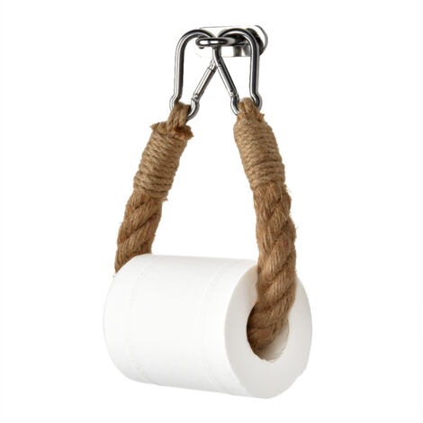 Toilettenpapierhalter aus Hanfseil – Wandmontierter Toilettenpapierhalter, Badezimmeraccessoire