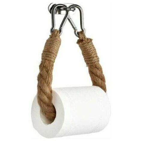 Toilettenpapierhalter, Grid Cool Hanfseil Handtuchhalter für Badezimmer und Küche Badezimmer Papierhalter Unterstützung