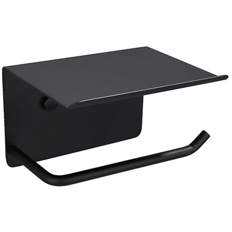 Toilettenpapierhalter, Handyhalter, Eisen, schwarz