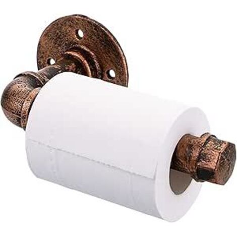 Toilettenpapierhalter im Vintage-Industriestil, Wandmontage aus einem Rohr im Retro-Stil, rotbronzefarben, 1 Stück