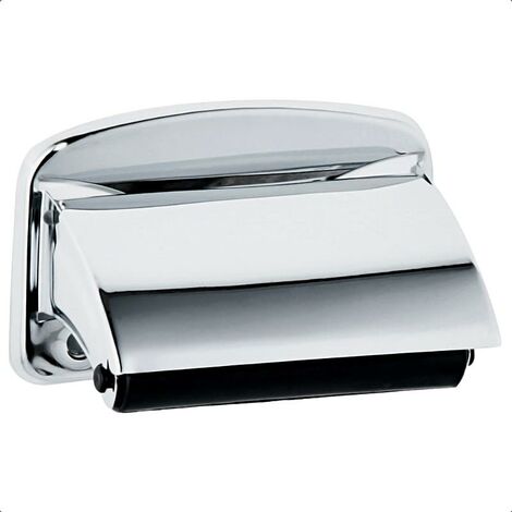Toilettenpapierhalter, Klorollen-Halterung, stabiles Messing verchromt