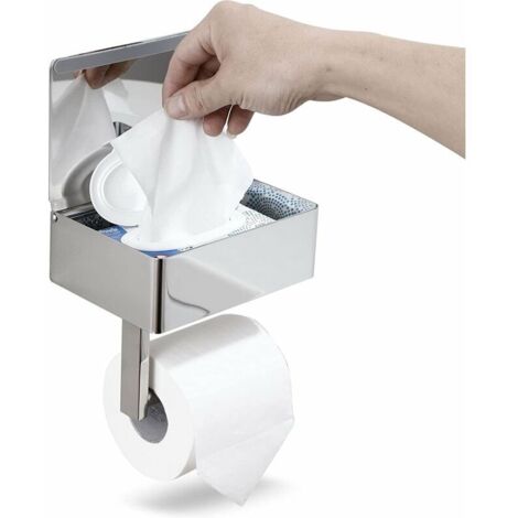 Aphromily Toilettenpapierhalter Mattschwarz – SUS304 Edelstahl, Quadratisch, Für Große Rollen