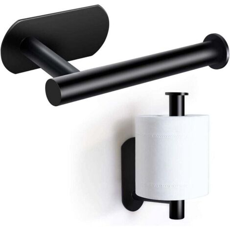 Toilettenpapierhalter, Premium Toilettenpapierhalter ohne Bohren, Edelstahl Wandmontierter Toilettenpapierrollenhalter für Küche und Bad