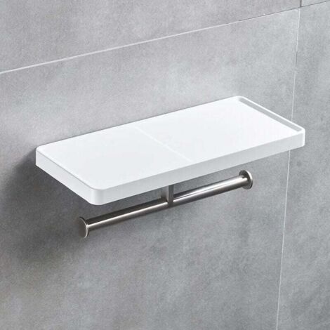 Toilettenpapierhalter, Wandmontage, weiß