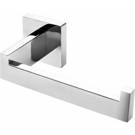 Toilettenpapierhalter, WC Edelstahl Klopapierhalter für Küche und Badzimmer Toilette Toilettenpapier Chrom Quadrat