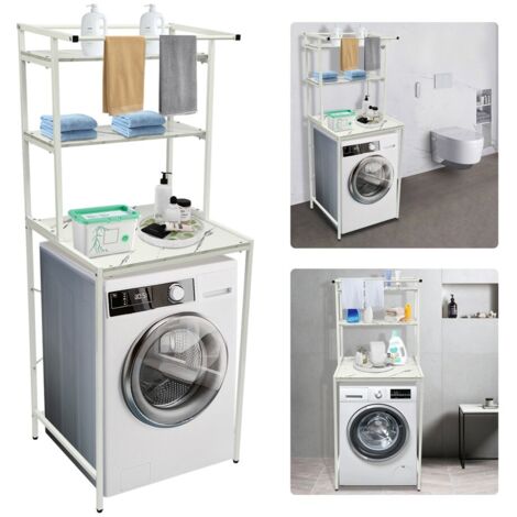 Toilettenregal, Badezimmerregal, Waschmaschinenregal,Badezimmerregal mit 3 Ebenen