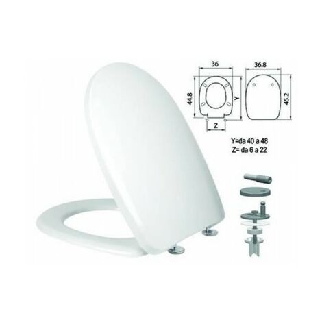 Toilettensitz aus Duroplast „Aqua“ mit Edelstahlscharnieren H341 – Ferr 410823.