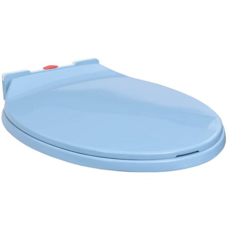 Toilettensitz mit Absenkautomatik Quick-Release Blau Oval