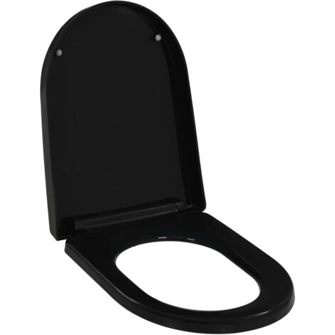 Toilettensitz mit Absenkautomatik und Quick-Release Schwarz CFW583369