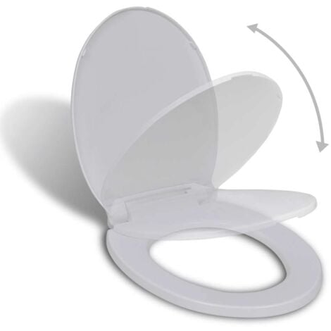 Toilettensitz mit Absenkautomatik Weiß Oval vidaXL