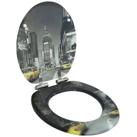 Toilettensitz mit Soft-Close-Deckel MDF New York Design