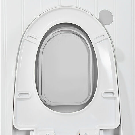 [Toilettensitz] – Wasserdichter und schnelltrocknender EVA-Bezug, rutschfest, dick und komfortabel, grau, mit Griff