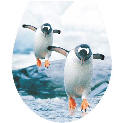 Toilettensitzaufkleber "Pinguine" in den Maßen 32x38cm