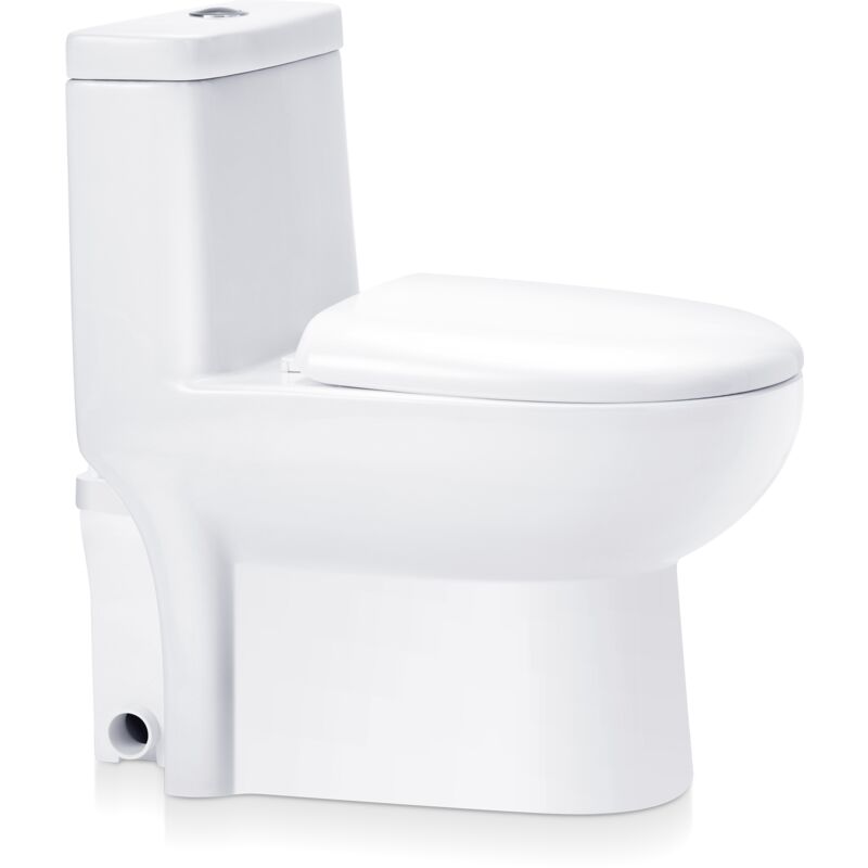 Aquamatix - Toilettes complète Elegancio 3 avec wc Pompe à eaux usées 400 w 145 L/min avec 3 entrées wc, lavabo, douche, baignoire Distance de