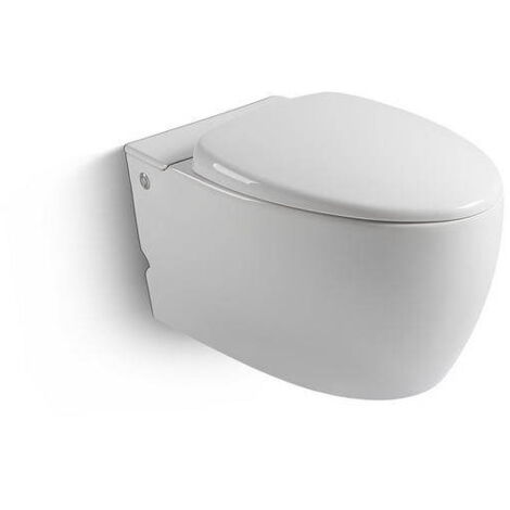 TOILETTES EN CÉRAMIQUE BLANCHE SUSPENDUES AVEC BÂTI SUPPORT 555x365x370mm