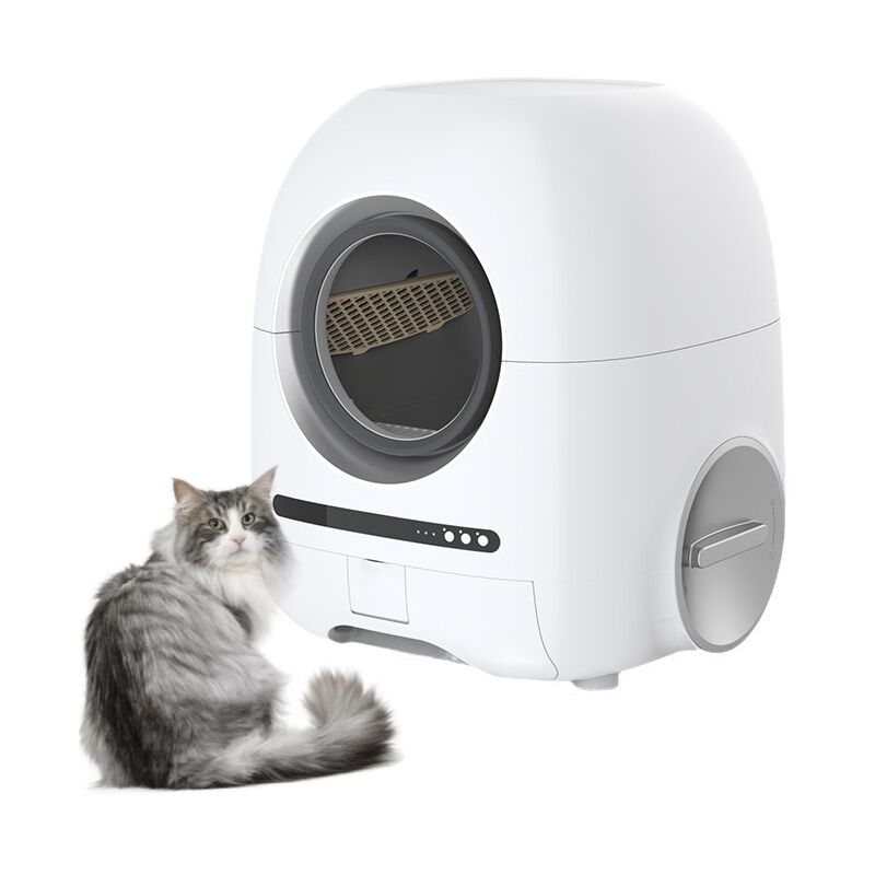 65L Bac à Litière Autonettoyant pour Chat, Bac à Litière Automatique Entièrement Fermé pour Chats, Ultra Sûr/Contrôlé par APP/Désodorisant, Les Chats