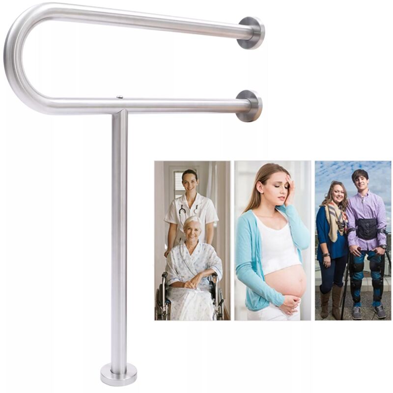 Toilettes main courante toilettes debout support poignée salle de bains en acier inoxydable Barre D'appui en forme de u