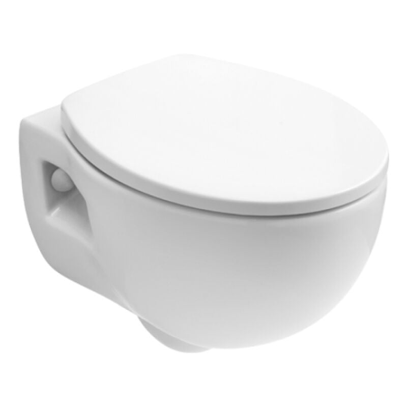 Kiamami Valentina - Toilettes Murales Rondes En Céramique Blanche Patascoss