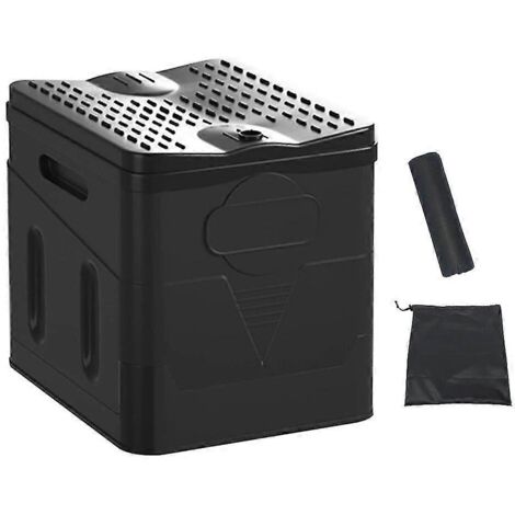 Toilettes pliantes portables d'extérieur, poubelle réutilisable avec grande capacité de charge