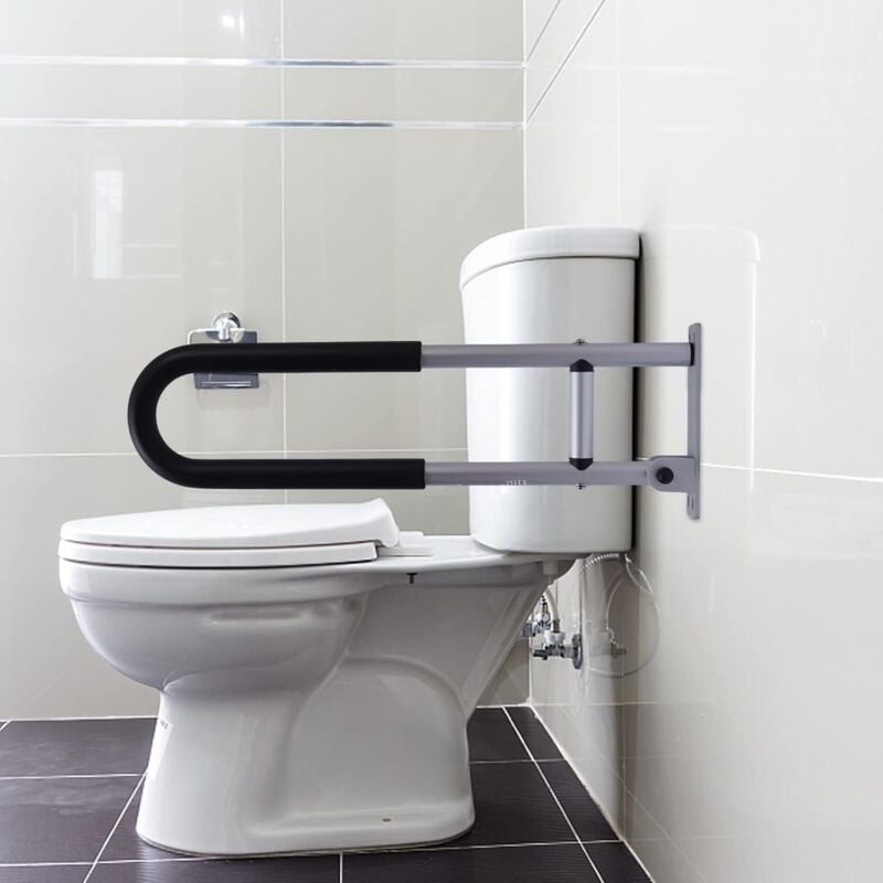 Toilettes poignée pliante poignée de support mural support de toilette barre D'appui 90°