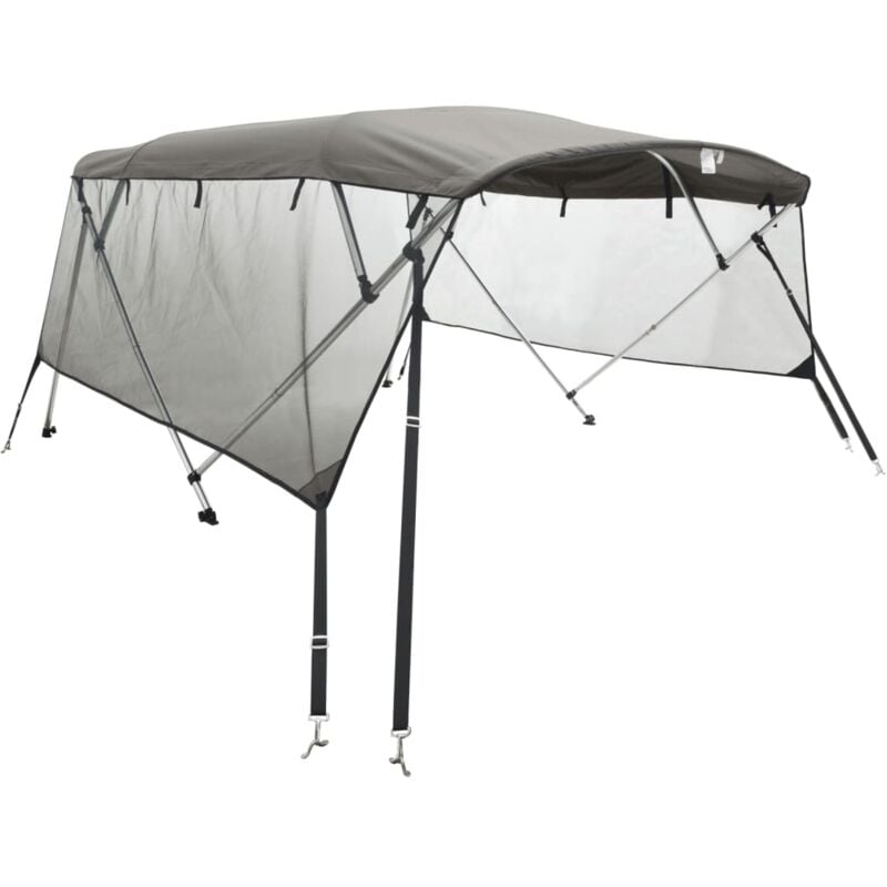Vidaxl - Toit bimini à 4 arceaux parois en maille 243x(200-213)x137 cm