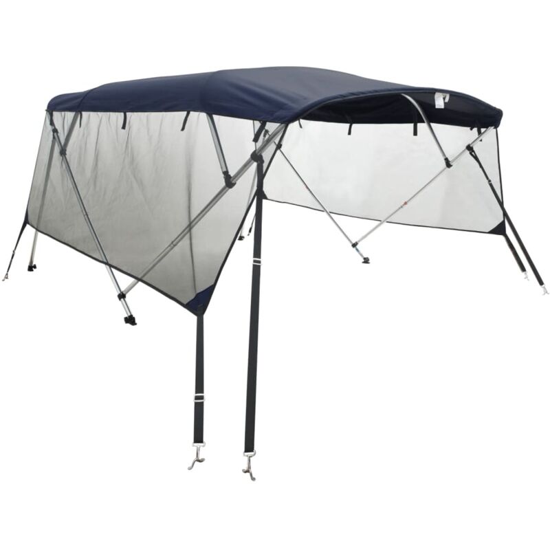Vidaxl - Toit bimini à 4 arceaux parois en maille 243x(200-213)x137 cm
