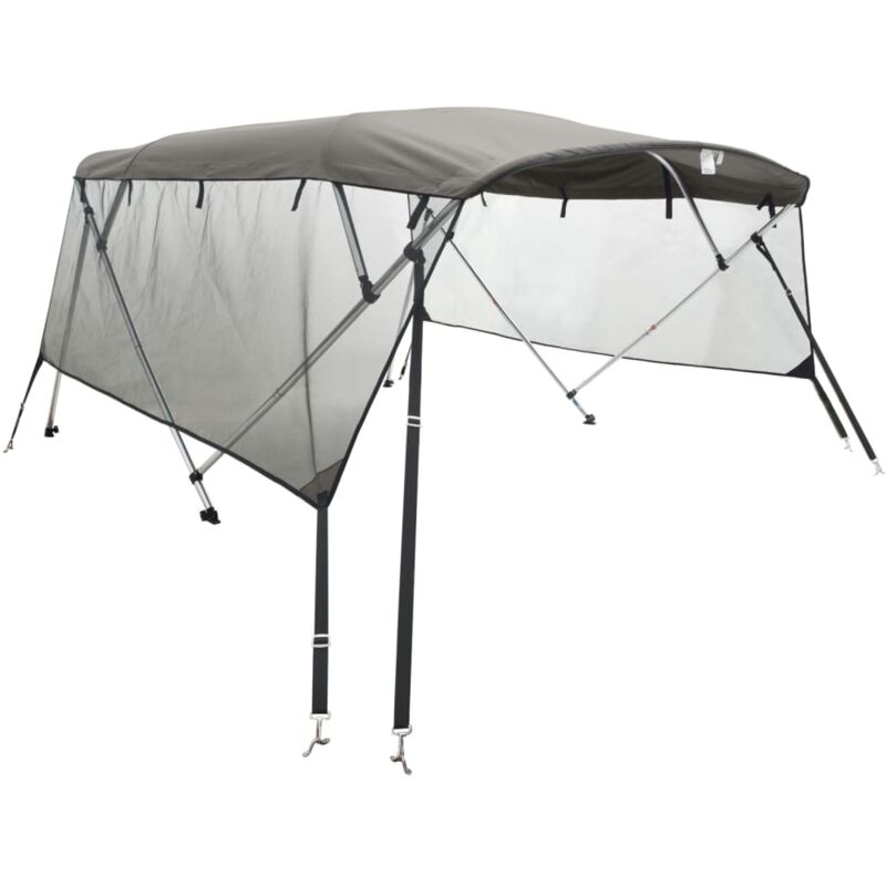 Vidaxl - Toit bimini à 4 arceaux parois en maille 243x(230-244)x137 cm