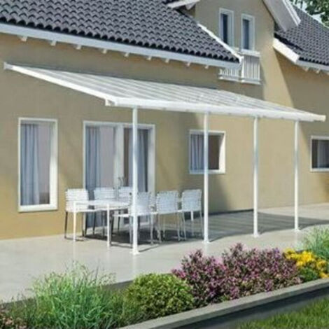 Toit couv terrasse FERIA 3 x 9m - Blanc - Canopia By Palram