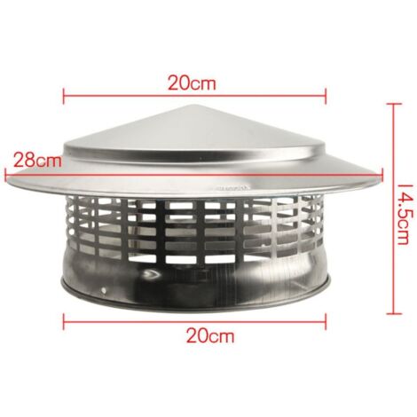 Toit de cheminée ventilé 200MM-FF-
