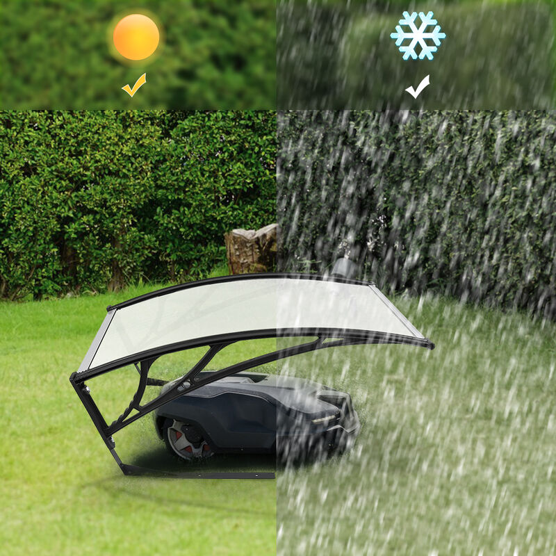 Toit de garage pour tondeuse robot 100*78*50cm transparent - transparent