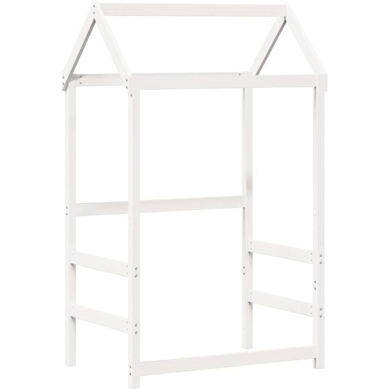 Toit de lit pour enfants blanc 98x70x176,5cm bois de pin massif - Vidaxl