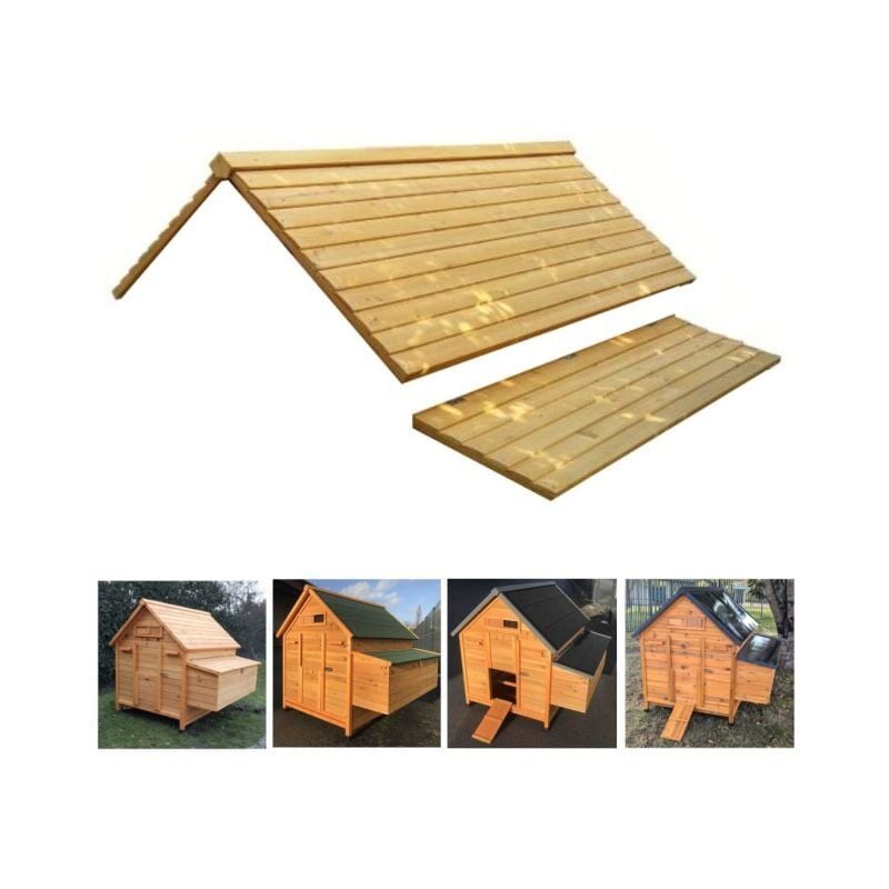 Animal Valley - Toit De Poulailler Landais 6 à 10 Poules Bois