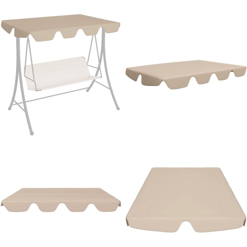 Toit de rechange de balançoire Beige 188/168x145/110 cm - toit de remplacement - toits de remplacement - Home & Living - Beige