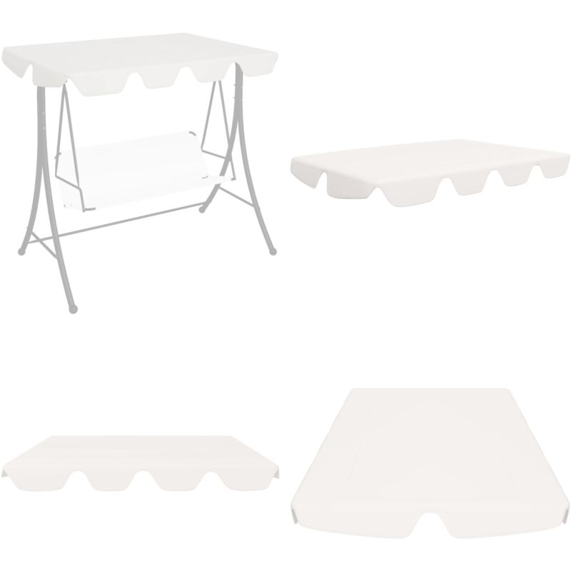 Toit de rechange de balançoire blanc 188/168x145/110 cm - toit de remplacement - toits de remplacement - Home & Living - Blanc