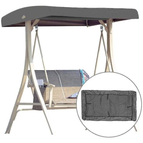 Toit de rechange pour balancelle de jardin universelle, 2-3 places, gris