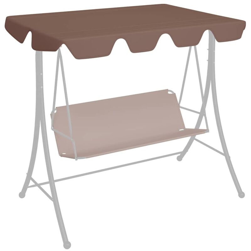 Toit de rechange balançoire Marron 188/168x110/145 cm 270 g/m²