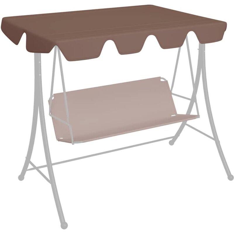 Toit de rechange de balançoire Marron 150/130x70/105cm 270 g/m²