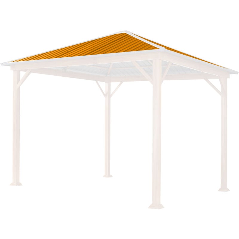 Plaques de remplacement pour le toit pour tonnelle de jardin Toolport Forest Superior 03x03, Hardtop