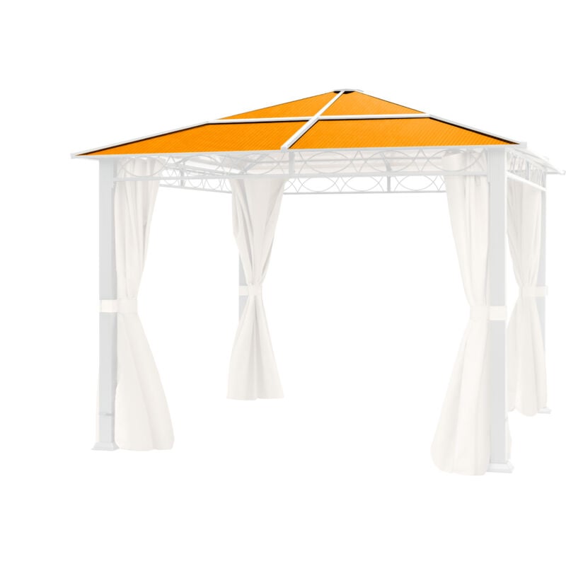 Plaques de remplacement pour le toit pour tonnelle de jardin Toolport Paradise Deluxe 3x3 m, Hardtop