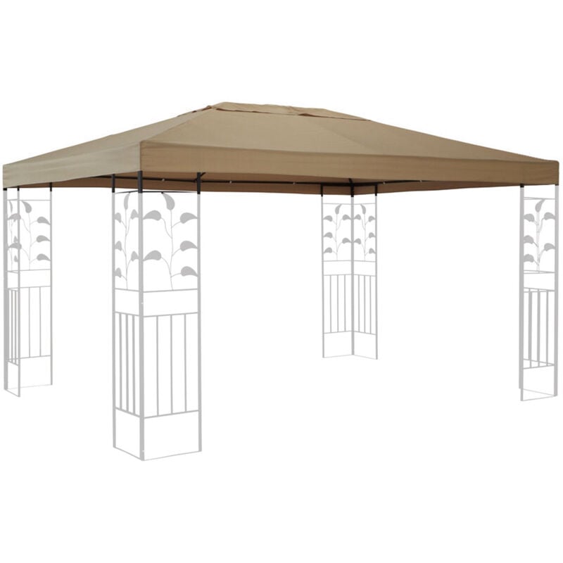 Toit de remplacement pour gazebo Leaves 3x4m Beige