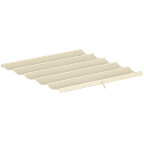 Toit de remplacement pour une pergola de 3x3 mètres. Se replie facilement. Contient des ouvertures pour l’écoulement de la pluie. Resiste bien aux intempéries. Matériau : polyester. Couleur : blanc cr