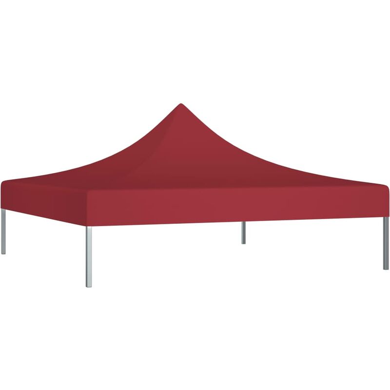 Toit de tente de réception, Toit de rechange pour tonnelle, 3x3 m Bordeaux 270 g/m² OIB5098E - Rouge