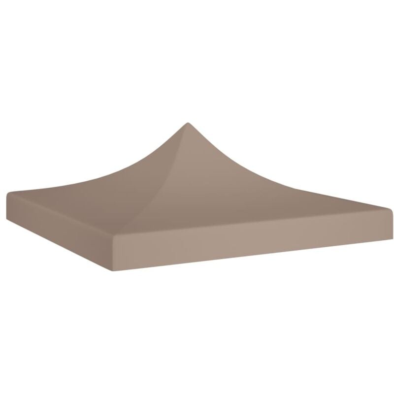 Toit de tente de réception 2x2 m Taupe 270 g/m²