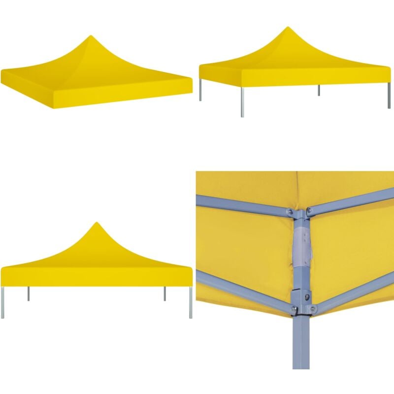 Toit de tente de réception 3x3 m Jaune 270 g/m² - toit de tente de réception - toits de tente de réception - Home & Living - Jaune