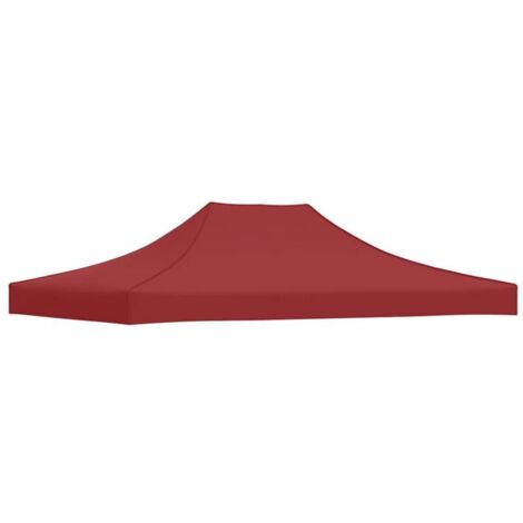 Toit de tente de réception pour belvédère de jardin,Résistant aux UV 4,5x3 m Bordeaux 270 g/m² -53980