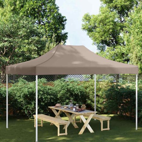 Toit de tente de réception-Toit de remplacement 4x3 m Taupe 270 g/m²