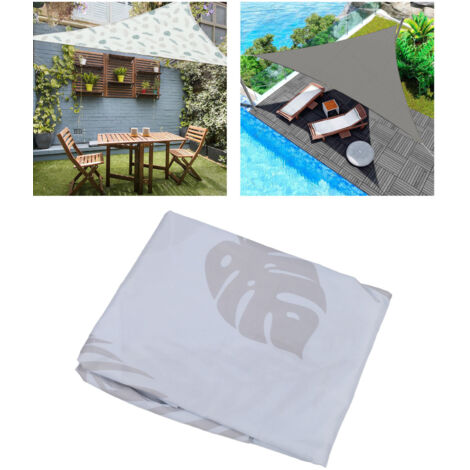 Toit pare-soleil triangulaire Toile Oxford imperméable Protection UV Résistant aux déchirures Pour jardin Balcon Terrasse Piscine Camping 3,6 x 3,6 x 3,6 m / 11,8 x 11,8 x 11,8 ft