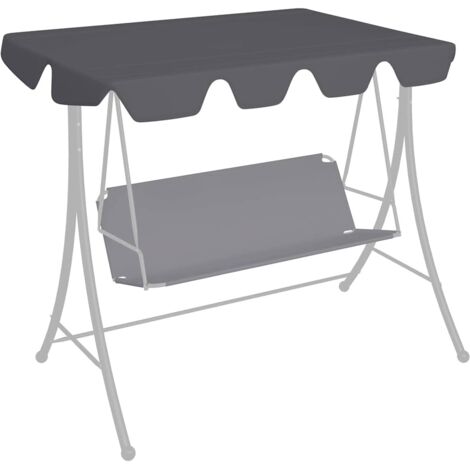 Toit rechange balançoire  Toit de remplacement Anthracite 150/130x70/105 cm 46477