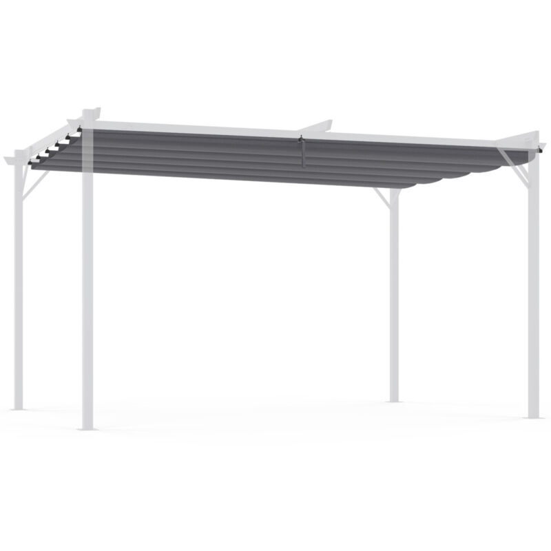 Toit rétractable de rechange gris anthracite pour pergola toit rétractable 3x4 M